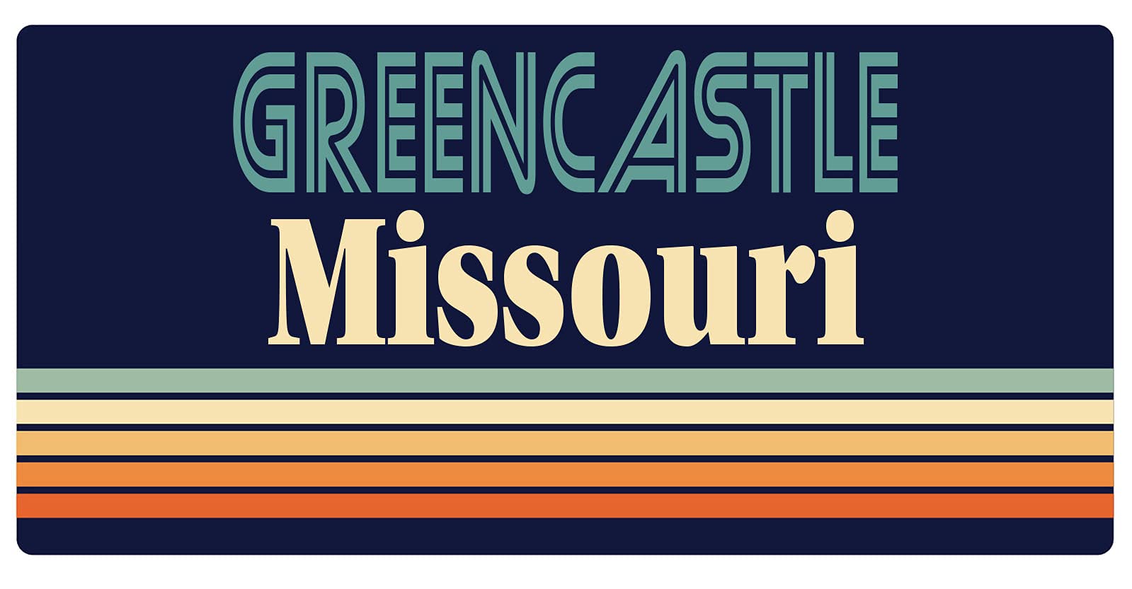 Vintage Greencastle Missouri 5 x 2.5-Inch Refrigerator Magnet - Retro Souvenir & Decorative Fridge Accessory for Home, Office, or Gift