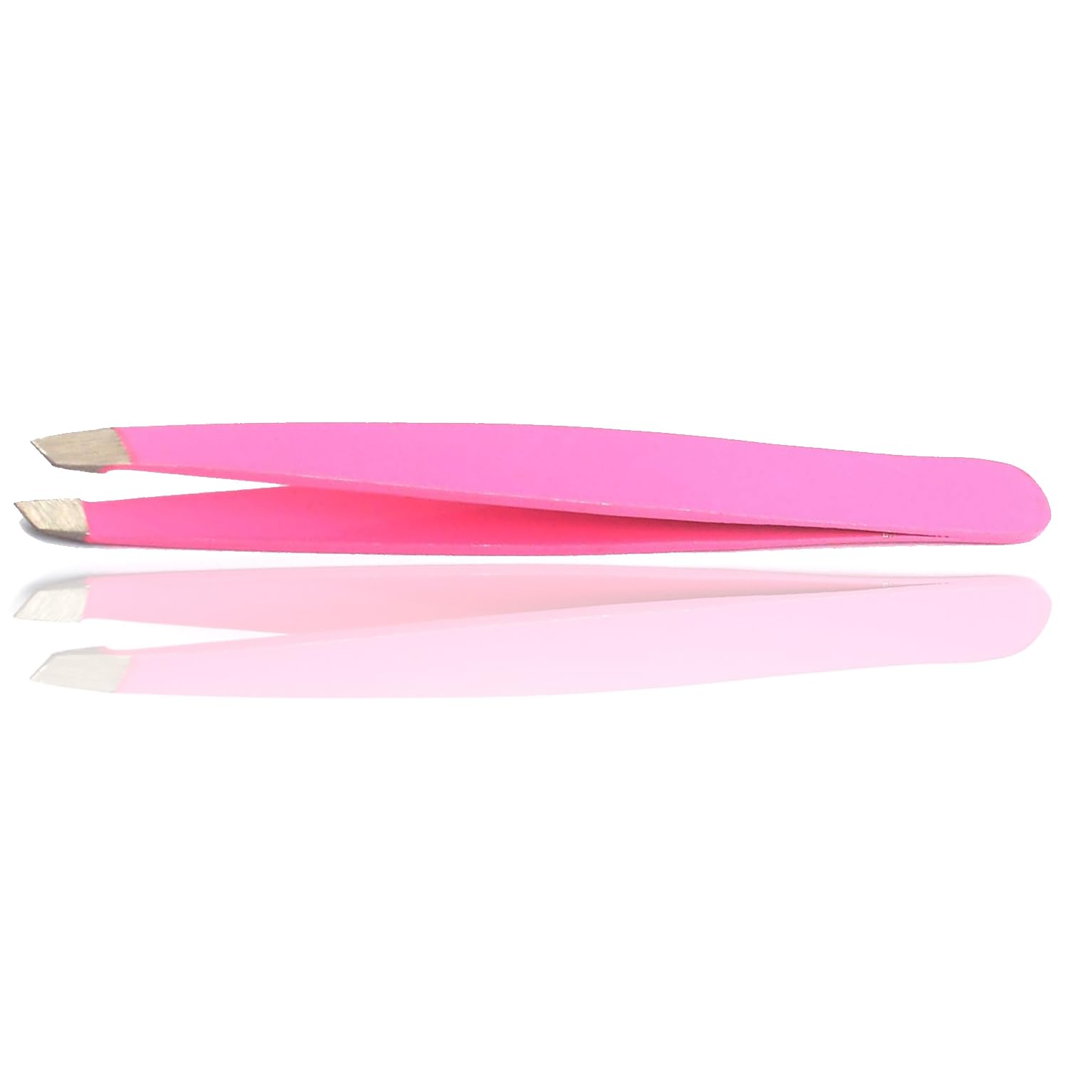 Premium Stainless Steel Slant Tweezer - Pink | Professional Beauty & Eyebrow Tweezers for Precise Hair Removal | Perfect for Home, Salon, Travel & Makeup Kit