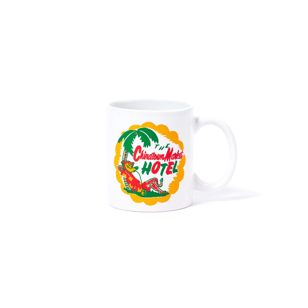 China Town Market Hotel Mug White - Classic Ceramic Coffee Cup for Home, Office & Travel - Perfect for Tea, Coffee & Hot Beverages