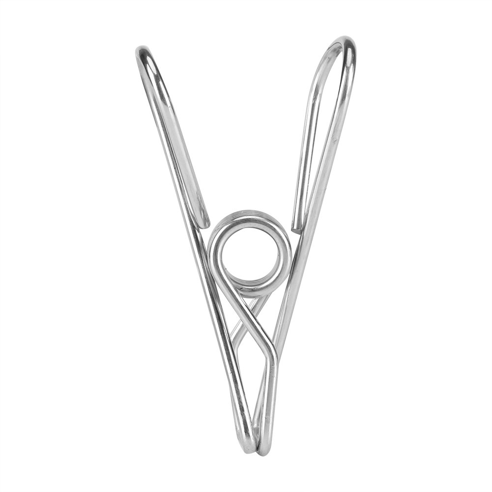 20 Pack Stainless Steel Clothes Pins - Heavy Duty Laundry Clips for Towels, Socks, Underwear - Rustproof Drying Rack Clips for Indoor/Outdoor Use - Perfect for Hanging Clothes on Clotheslines, Drying Racks & Camping Trips