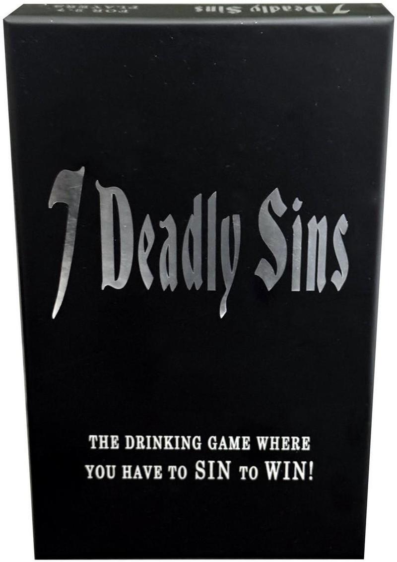 7 Deadly Sins Drinking Game Cards - Fun Adult Party Game for Groups | Perfect for Bachelor Parties, Game Nights & Social Gatherings