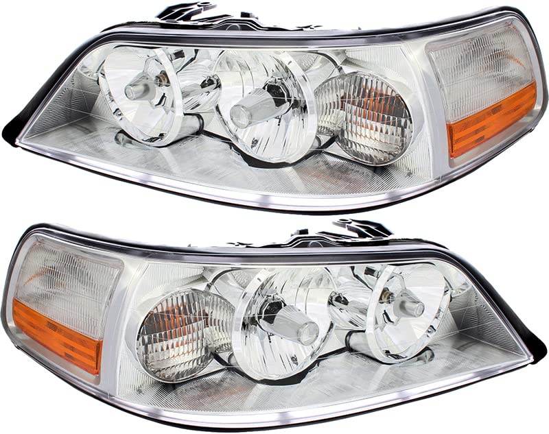 2003-2004 Lincoln Town Car HID Headlight Assembly Kit - Driver & Passenger Side Replacement Lamps - Perfect for Night Driving & Enhanced Visibility