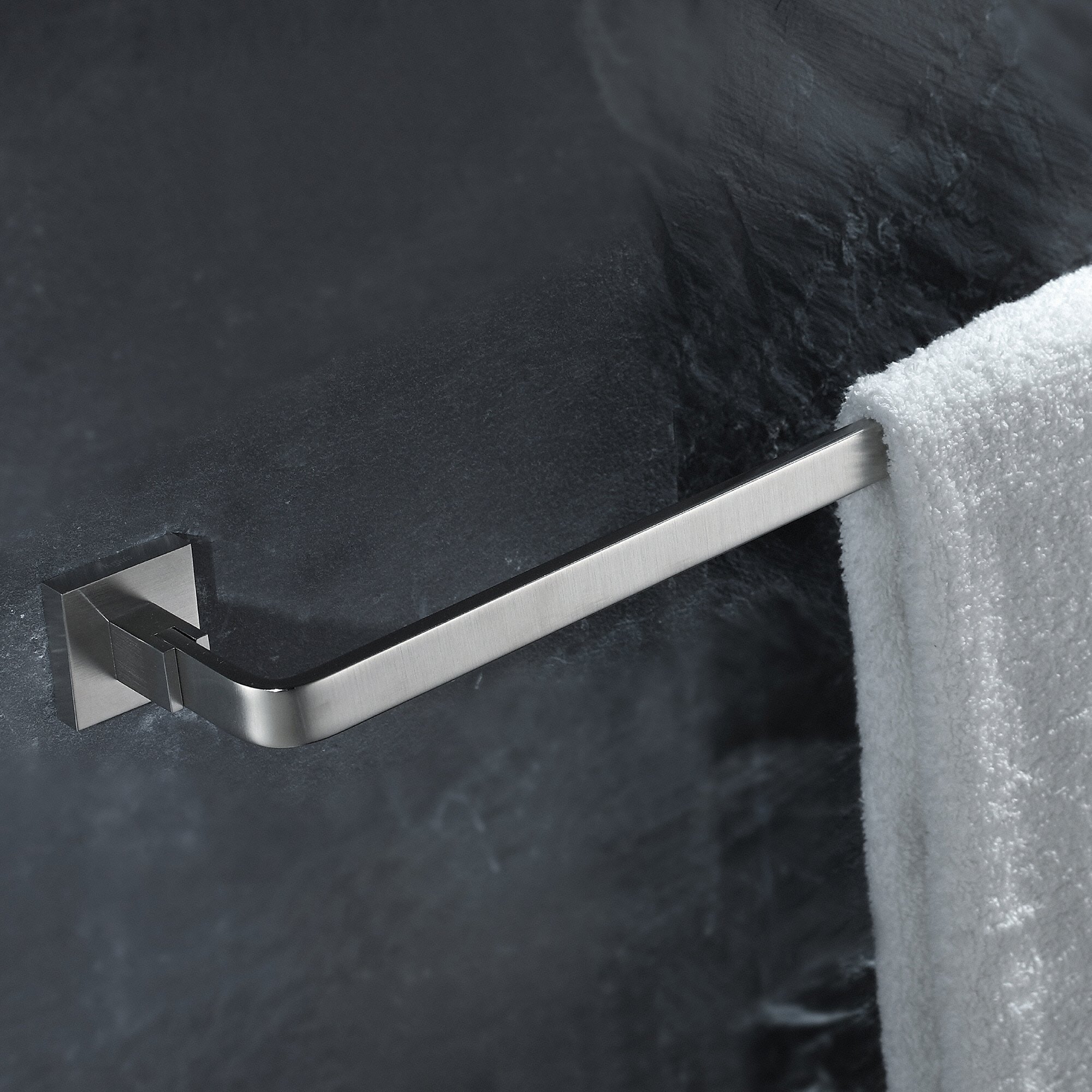 Premium Brushed Nickel Towel Bar - Modern Bathroom Accessory for Towel Organization | Perfect for Bathrooms, Spas & Luxury Homes