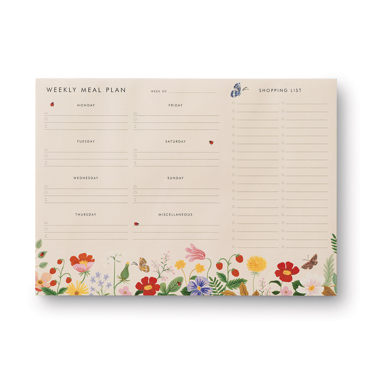 Strawberry Fields Weekly Meal Planner - Organize Your Healthy Eating Routine | Perfect for Meal Prep, Family Planning & Weight Loss Goals