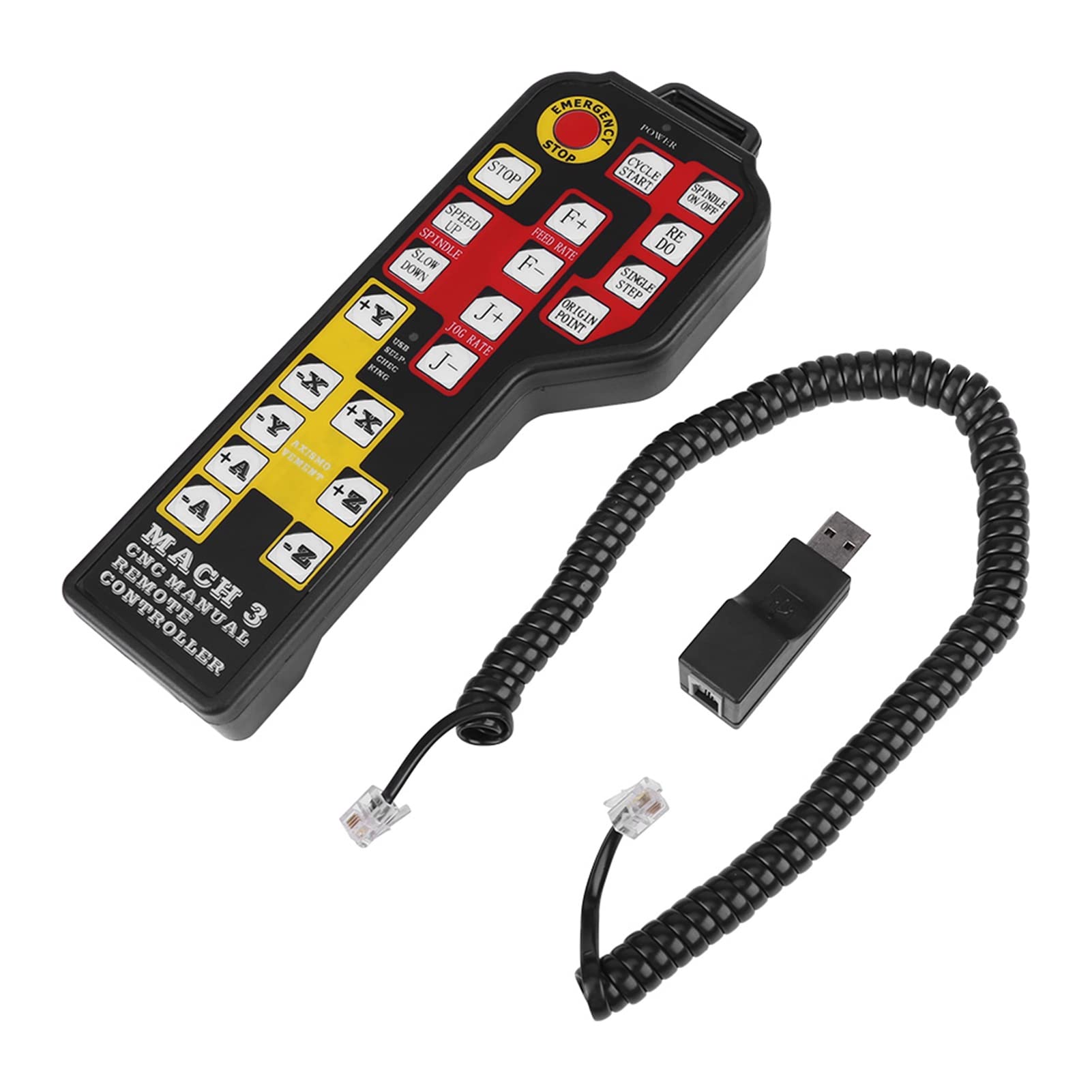 Worem Easy-to-Use Emergency Stop USB CNC Controller for Industrial Machines | Precision CNC Control System | Workshop & Manufacturing Safety Device