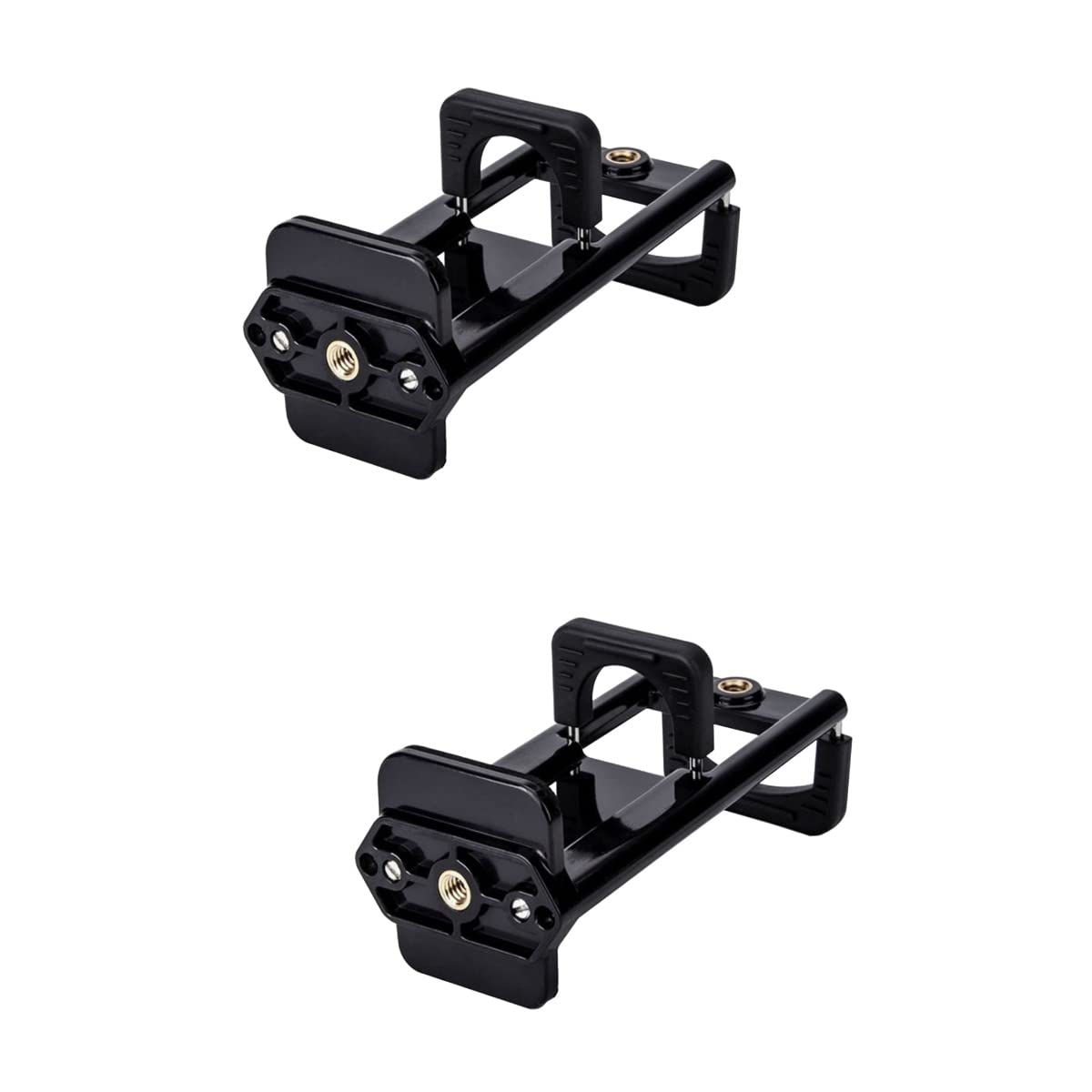 SOLUSTRE 2-Pack Universal Phone Mount Stand - Adjustable Smartphone Holder for Camera, Video Recording & Live Streaming - Compatible with iPhone, Samsung & All Mobile Devices - Perfect for Vlogging, TikTok & Zoom Meetings