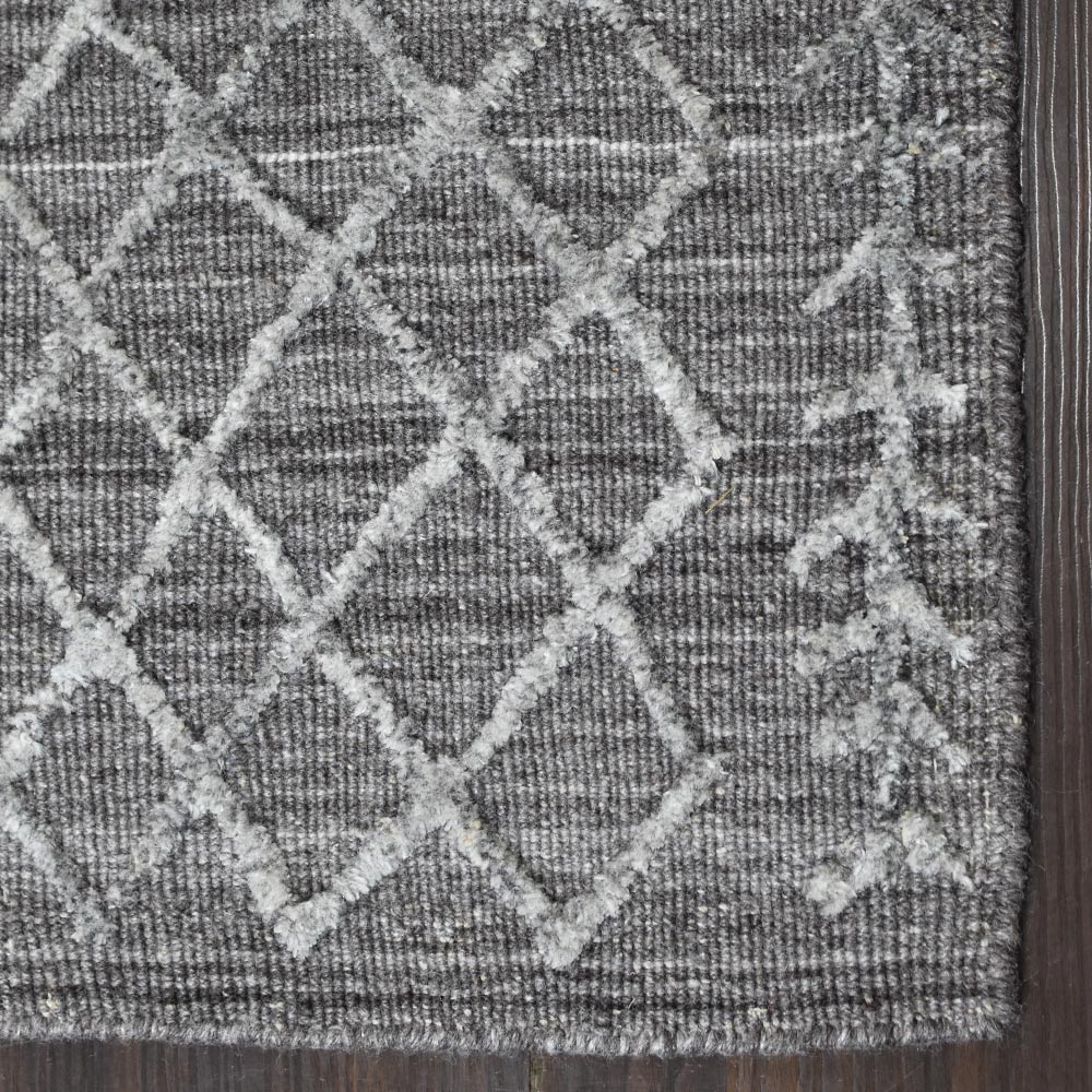 Handmade Quilted Woven Area Rug - Boho Chic Home Decor for Living Room, Bedroom & Nursery - Soft Non-Slip Floor Mat for Cozy Interior Design