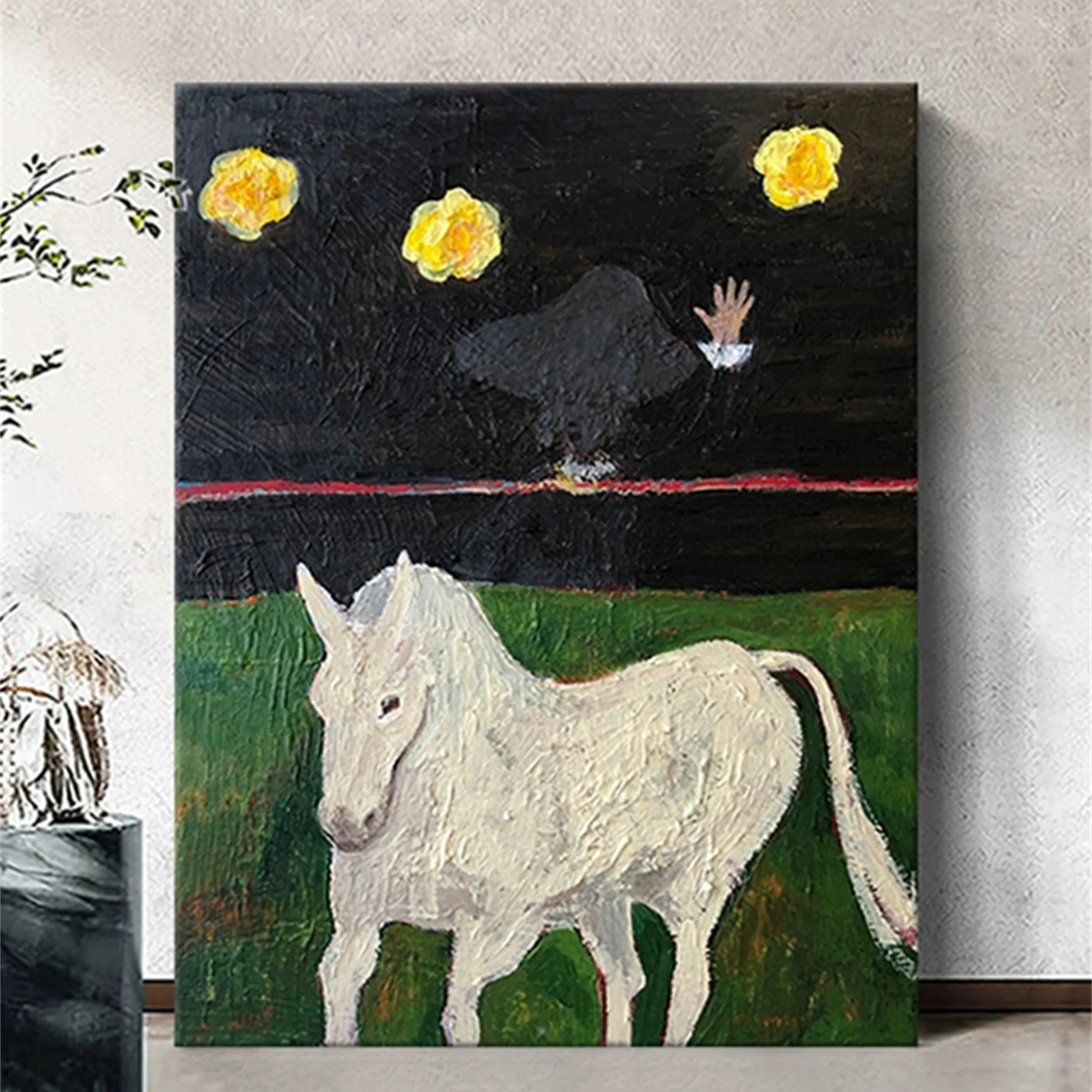 Animal Art Painting #AP010 - Handmade Canvas Wall Decor for Living Room, Bedroom & Office | Unique Wildlife Artwork for Home & Office Decor