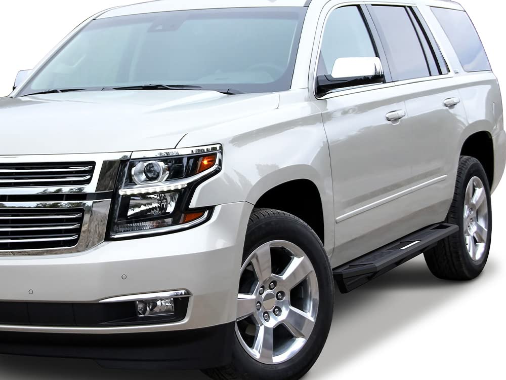 APS 6.5in Stainless Steel Running Boards | Side Armor Nerf Bars for 2007-2020 Chevy Tahoe & 2005-2020 GMC Yukon 4-Door (Excludes Z71 Hybrid Yukon XL) | Durable Side Steps for Off-Road & Daily Use