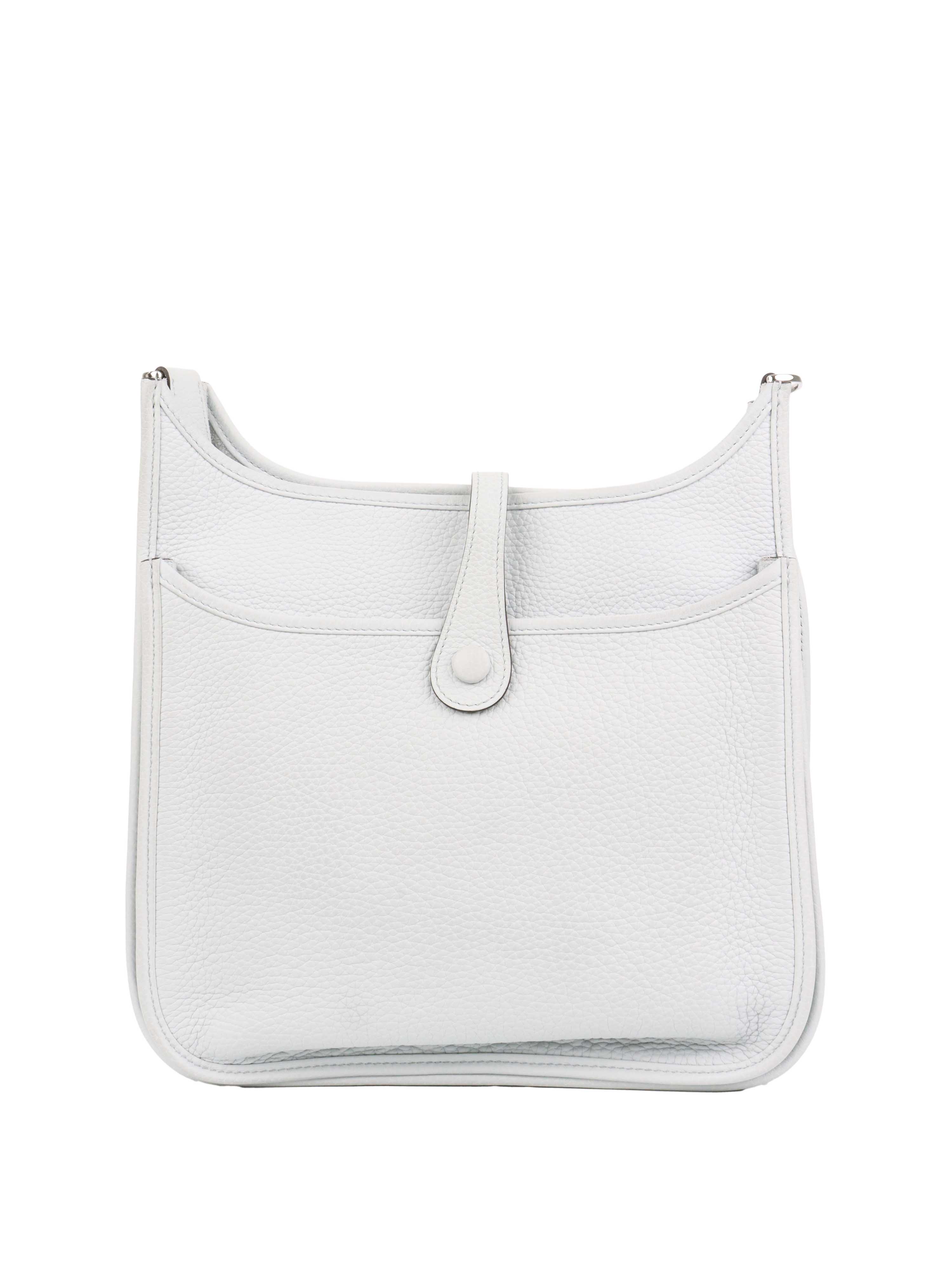Authentic Hermes Evelyne 29 Bag in Gris Pale - Luxury Crossbody Shoulder Bag for Women | Perfect for Everyday Use, Work & Travel