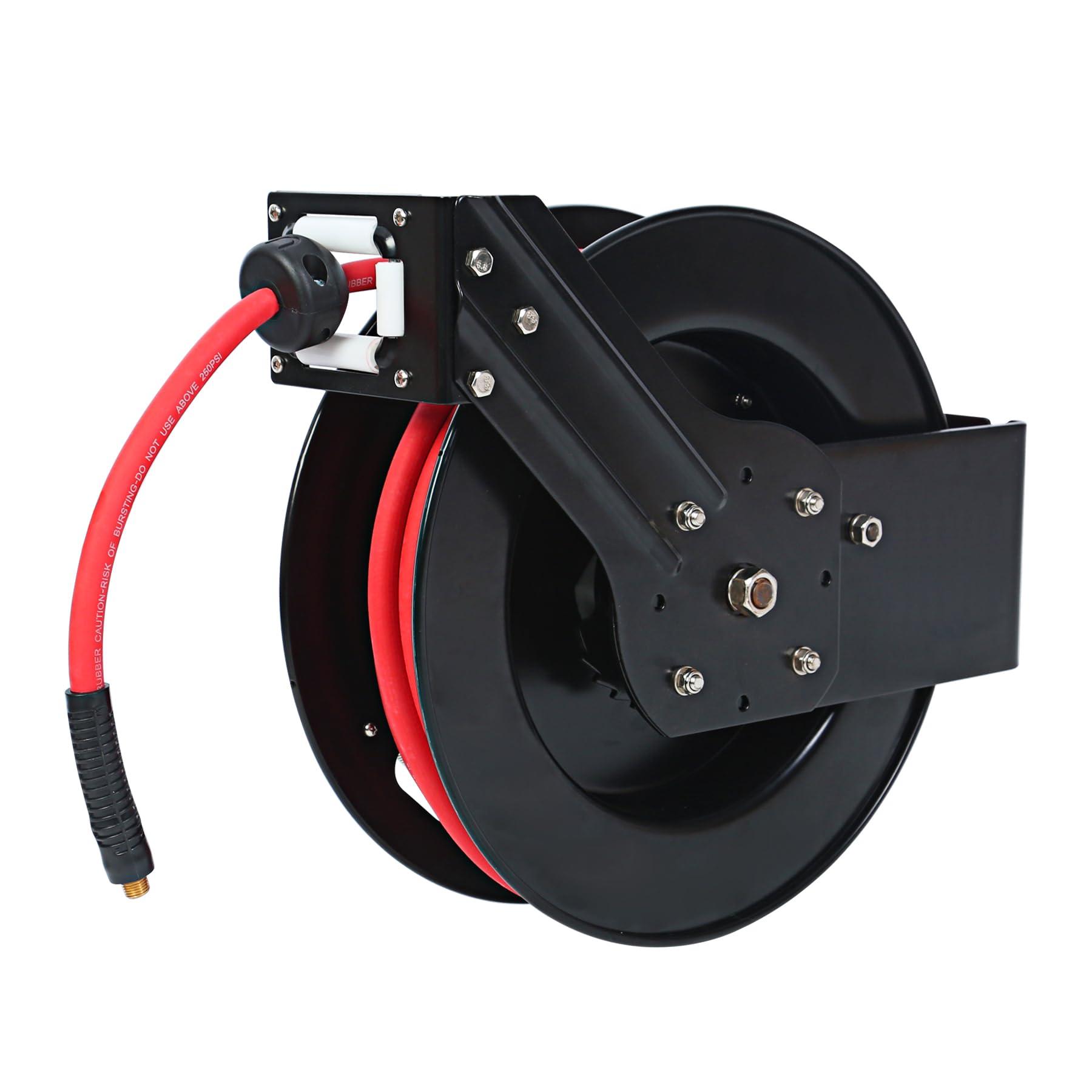 MaxWorks 80720 50ft Auto Rewind Retractable Air Hose Reel with 3/8