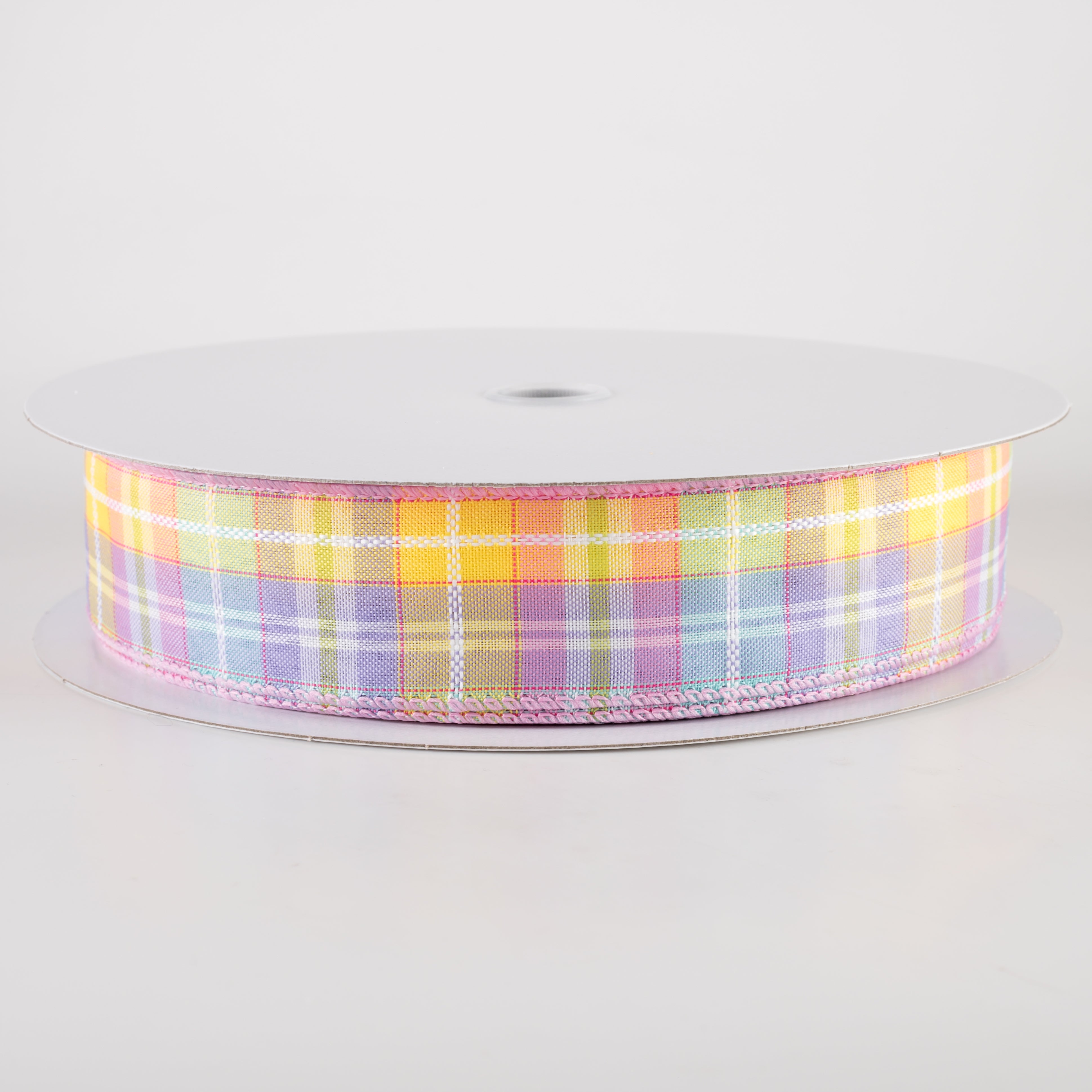 1.5 Inch Kennedy Plaid Ribbon - Pastel Colors (50 Yards) for Gift Wrapping, DIY Crafts, Scrapbooking & Home Decor