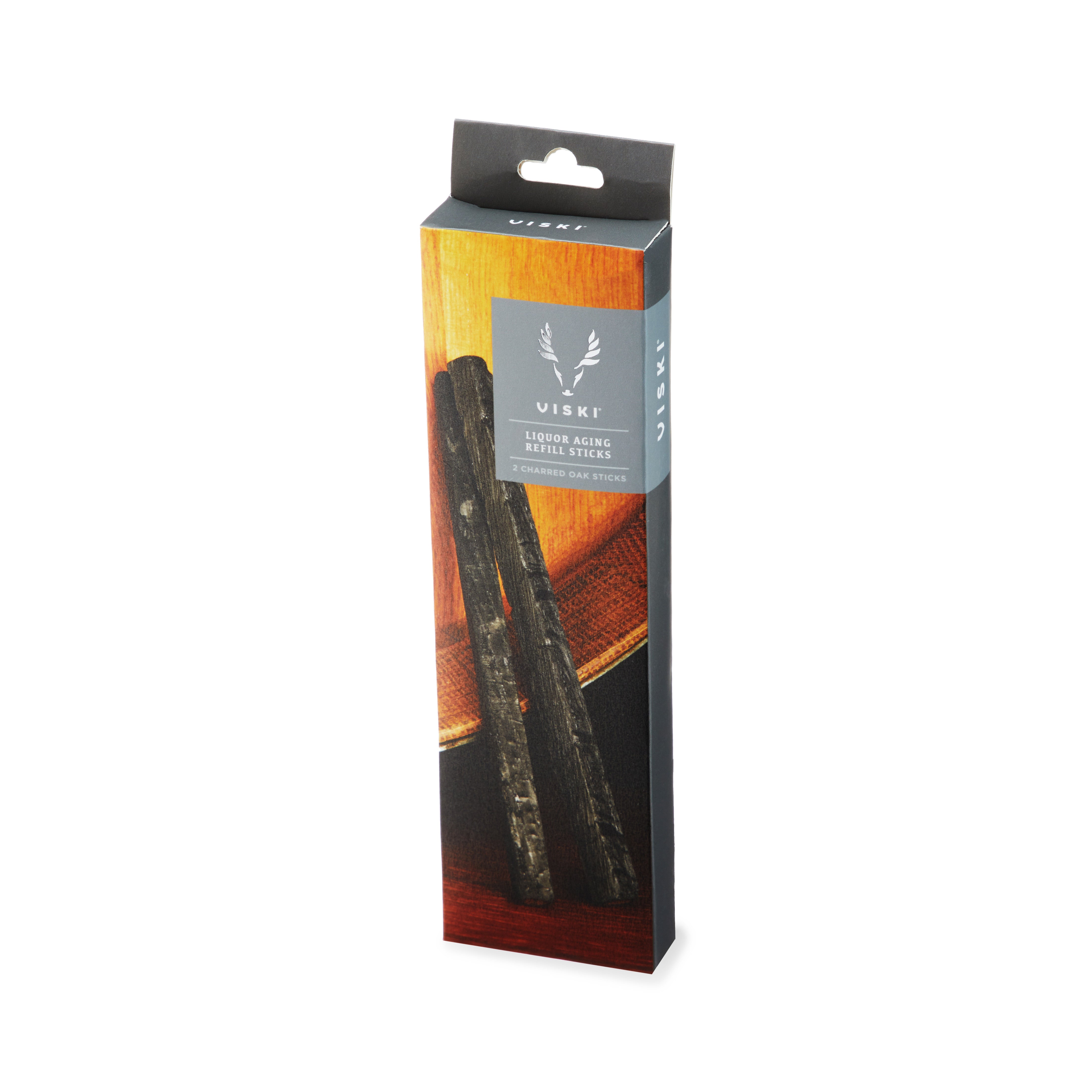 Premium Alchemi Liquor Aging Kit Refill Sticks - Set of 2 Oak Wood Infusion Sticks for Whiskey, Bourbon & Rum - Perfect for Home Bar, DIY Spirit Maturation & Gift for Cocktail Enthusiasts