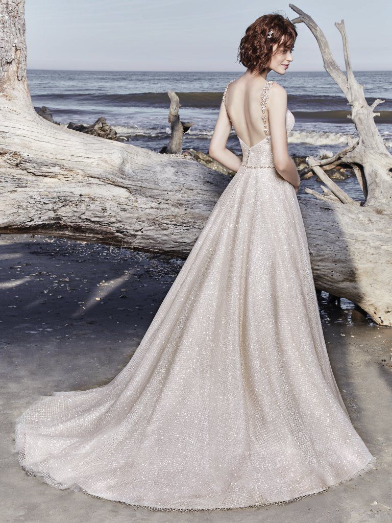 Maggie Sottero Vidette Wedding Gown - Elegant Lace Bridal Dress for Bride, Perfect for Church Ceremony & Formal Reception