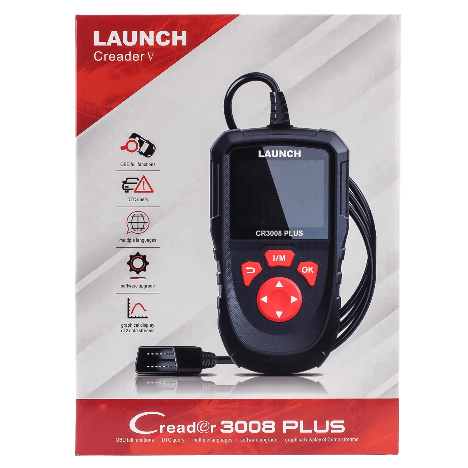 LAUNCHÂ® Creader 3008 PLUS OBD2 Scanner - Professional Car Diagnostic Tool for Engine Fault Codes, ABS, SRS & More | Perfect for Mechanics & DIY Auto Repairs at Home or Garage