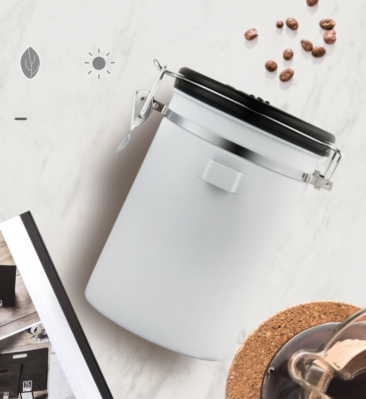1.8L White Food Storage Container with Measuring Spoon - Perfect for Kitchen Organization, Meal Prep & Leftovers