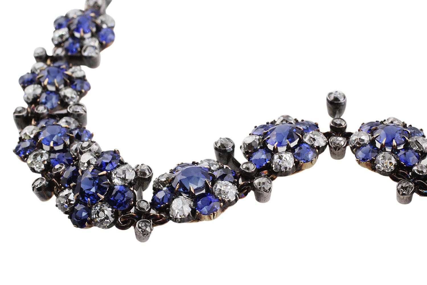 18K White Gold Antique Sapphire Necklace - AGL Certified Natural Blue Sapphire Pendant for Women | Elegant Jewelry Gift for Anniversary, Birthday & Special Occasions