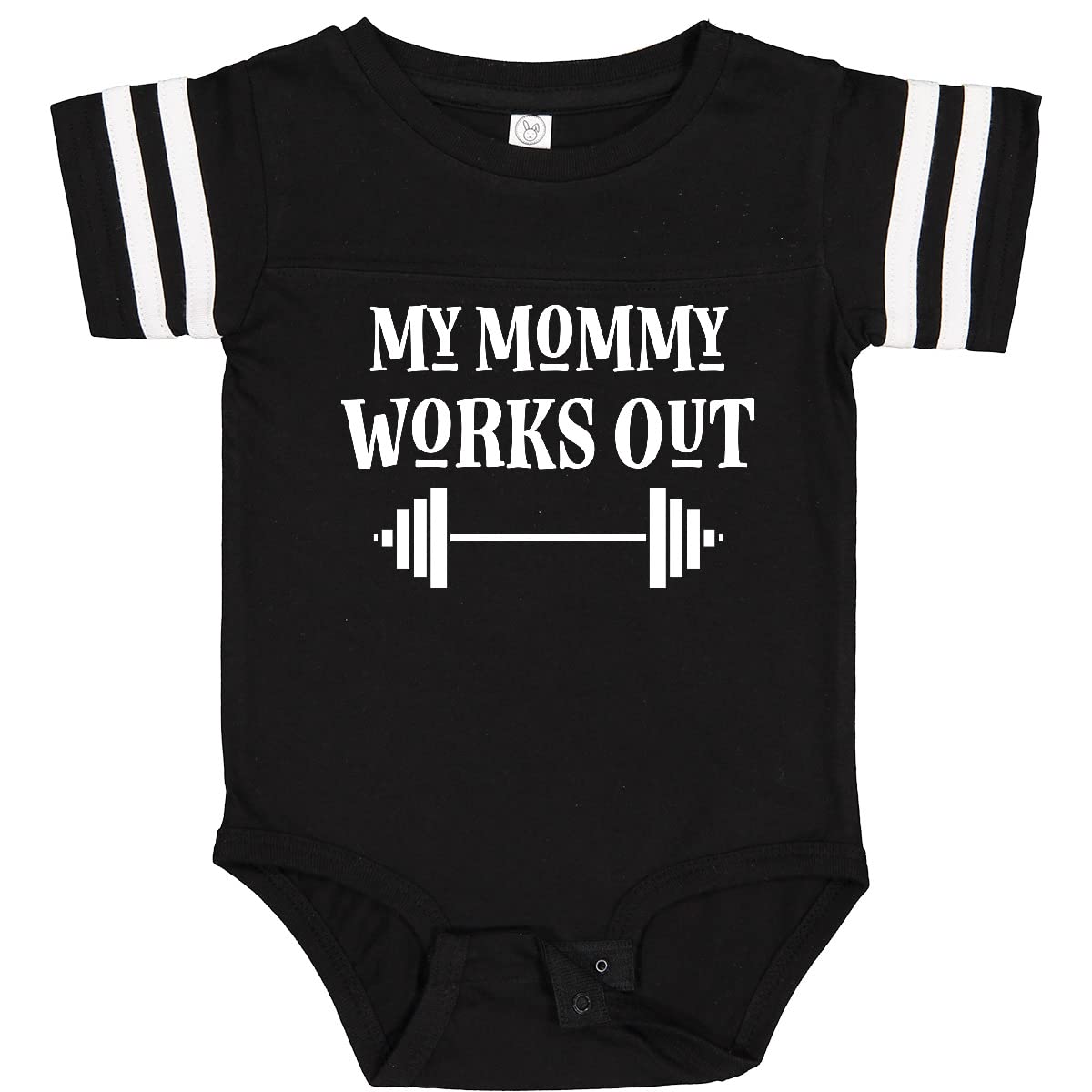 Fitness Mommy Works Out Baby Bodysuit - Cute Workout-Themed Infant Onesie for Gym & Active Moms | Perfect for Yoga, Running & Mother's Day Gifts
