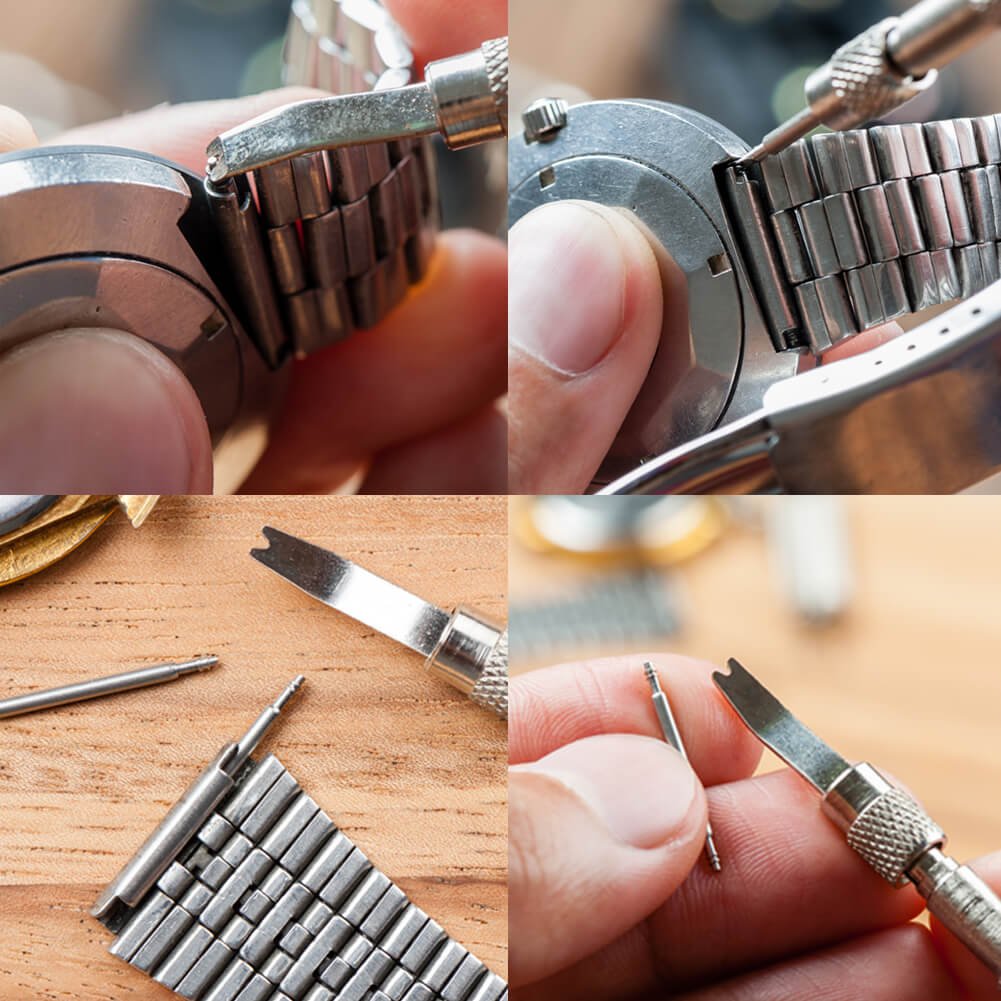 Anezus Watch Link Remover Tool Kit with Spring Bar Tool & 360 Watch Strap Pins - Professional Watch Band Removal & Repair Kit for Rolex, Seiko, Citizen - Perfect for Watch Enthusiasts & Jewelers