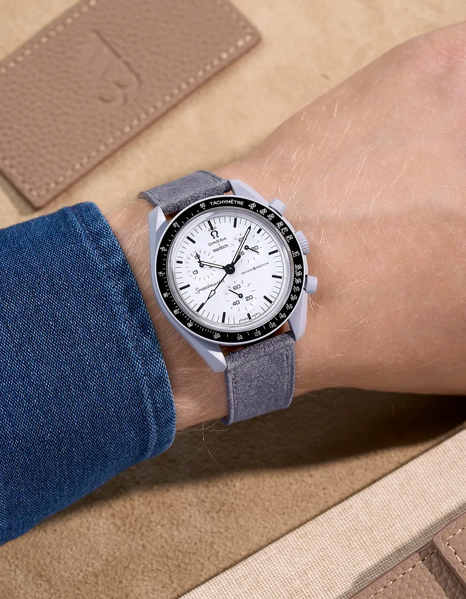 Premium Leather Watch Straps for Omega X Swatch MoonSwatch 1965 - Replacement Bands for Men & Women - Perfect for Casual, Business & Special Occasions