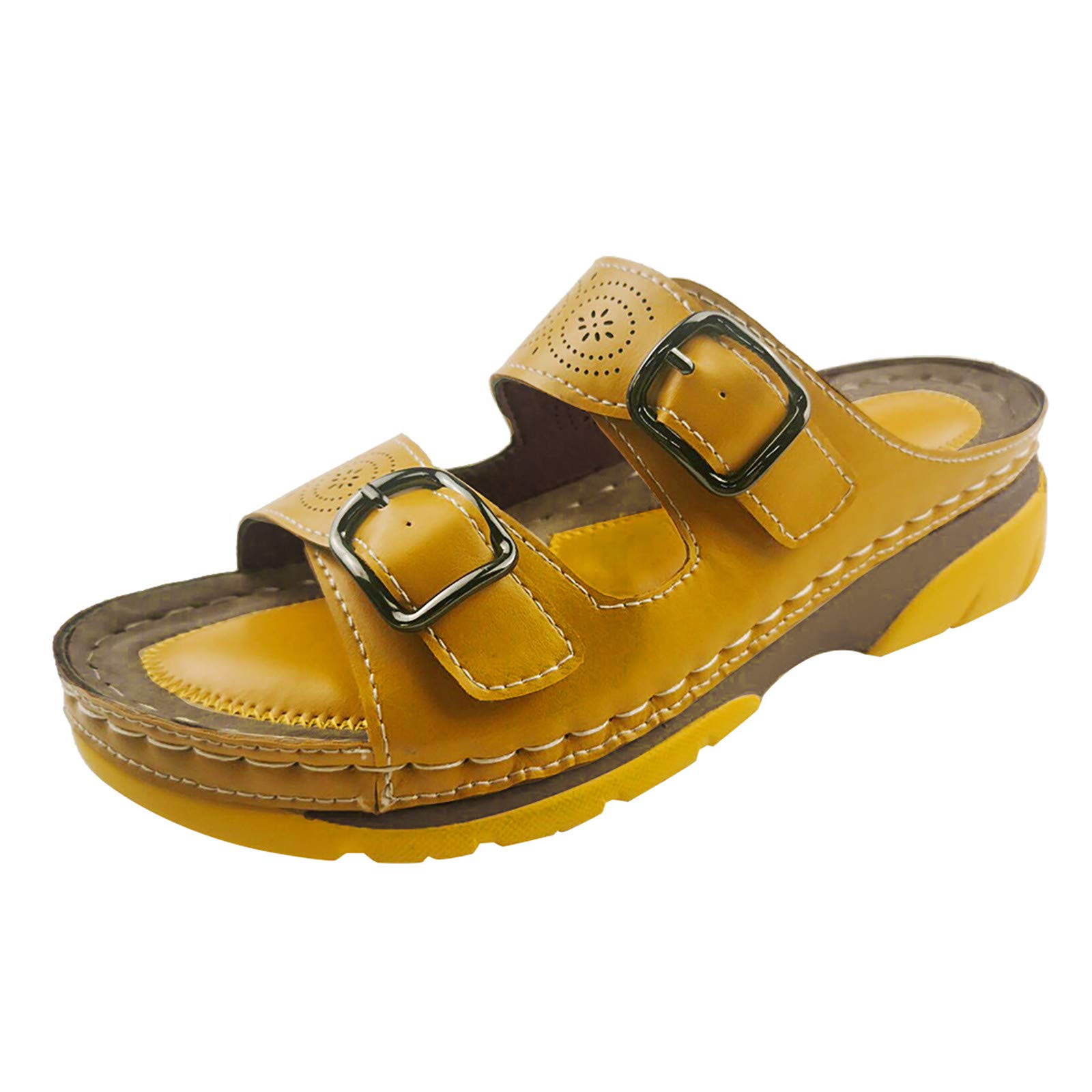 Eduavar Women's Boho Wedge Sandals - 2021 Summer Open Toe Espadrilles Platform Flats | Perfect for Beach, Vacation & Casual Outfits