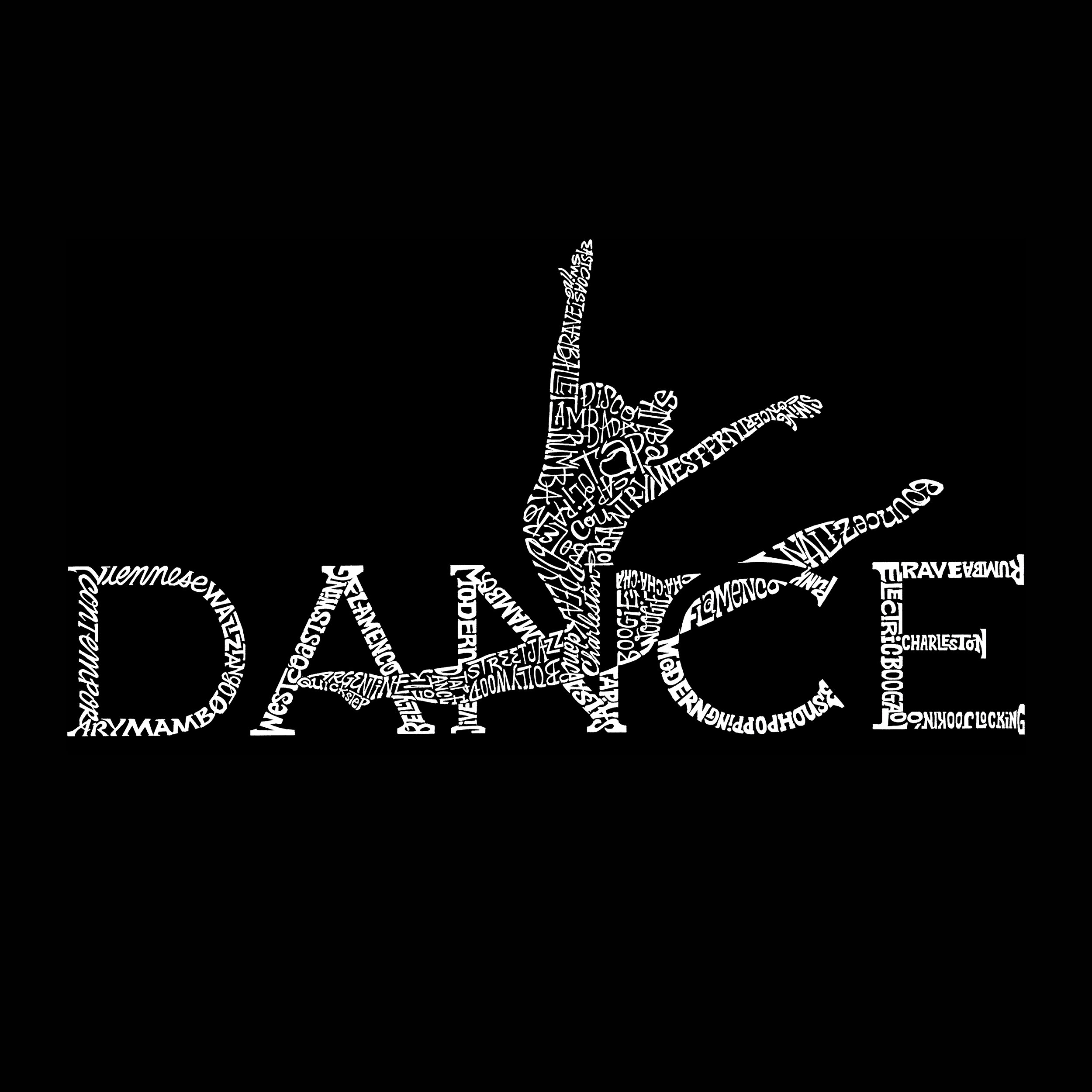 Large Word Art Tote Bag - Dancer LA Pop Art Navy Blue Canvas Shopper - Perfect for Dance Classes, Beach Trips & Everyday Use
