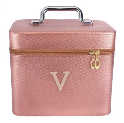 Sugarsa Vanity Box - Pink Makeup Organizer & Jewelry Storage Box for Women | Perfect for Dressing Table, Bathroom, and Travel | Set of 1