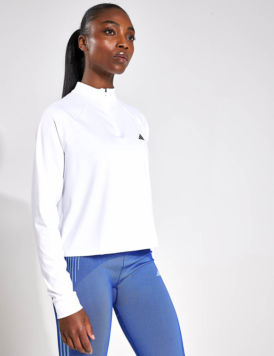 Minimalist 1/4 Zip Train Essentials Cover Up - White | Lightweight Workout Jacket for Gym, Running & Outdoor Activities