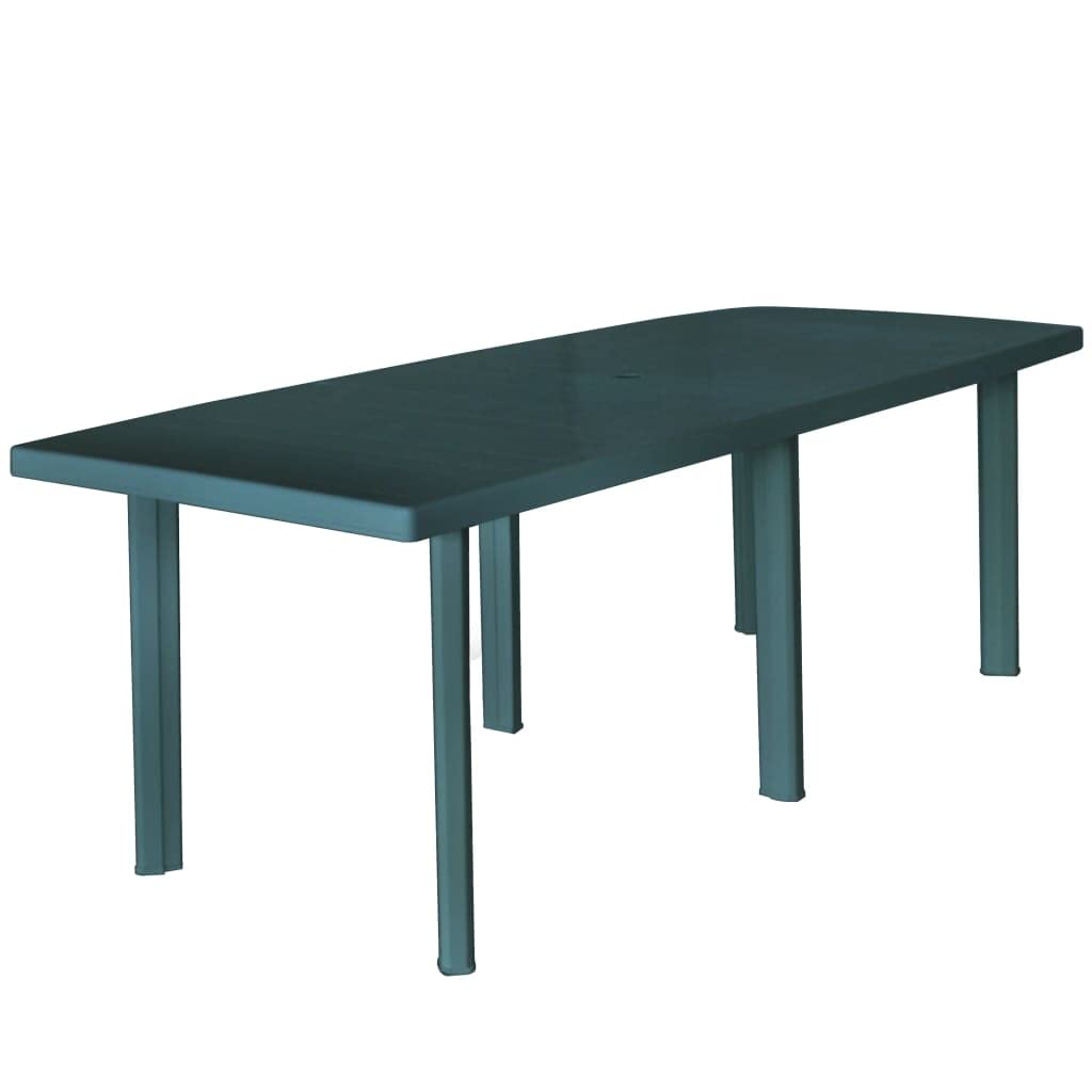 Durable Green Plastic Outdoor Dining Table 82.7