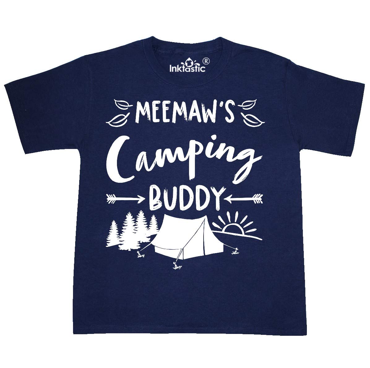 Inktastic Meemaws Camping Buddy Youth T-Shirt - Comfortable Kids Camping Shirt for Outdoor Adventures & Family Trips