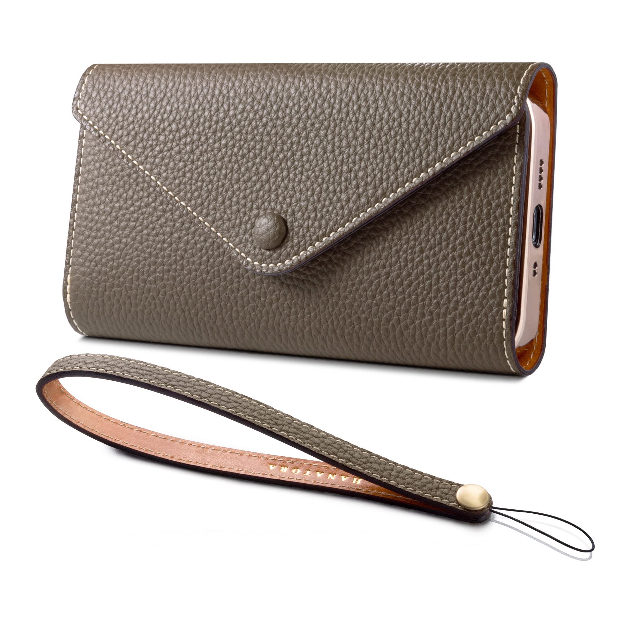 Premium Leather iPhone 12 Mini Wallet Case with Card Holder - 3 Fold Design for Women & Men | Slim Luxury Protective Cover | Perfect for Daily Use, Travel & Business Meetings (WH-12mini-TAUPE)