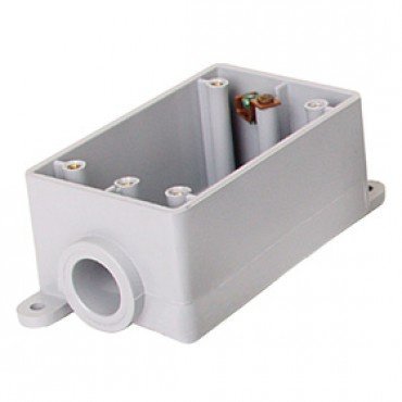 FS PVC Single Gang Electrical Box - Durable & Weatherproof for Indoor/Outdoor Wiring Projects | Ideal for Home, Office & Commercial Use