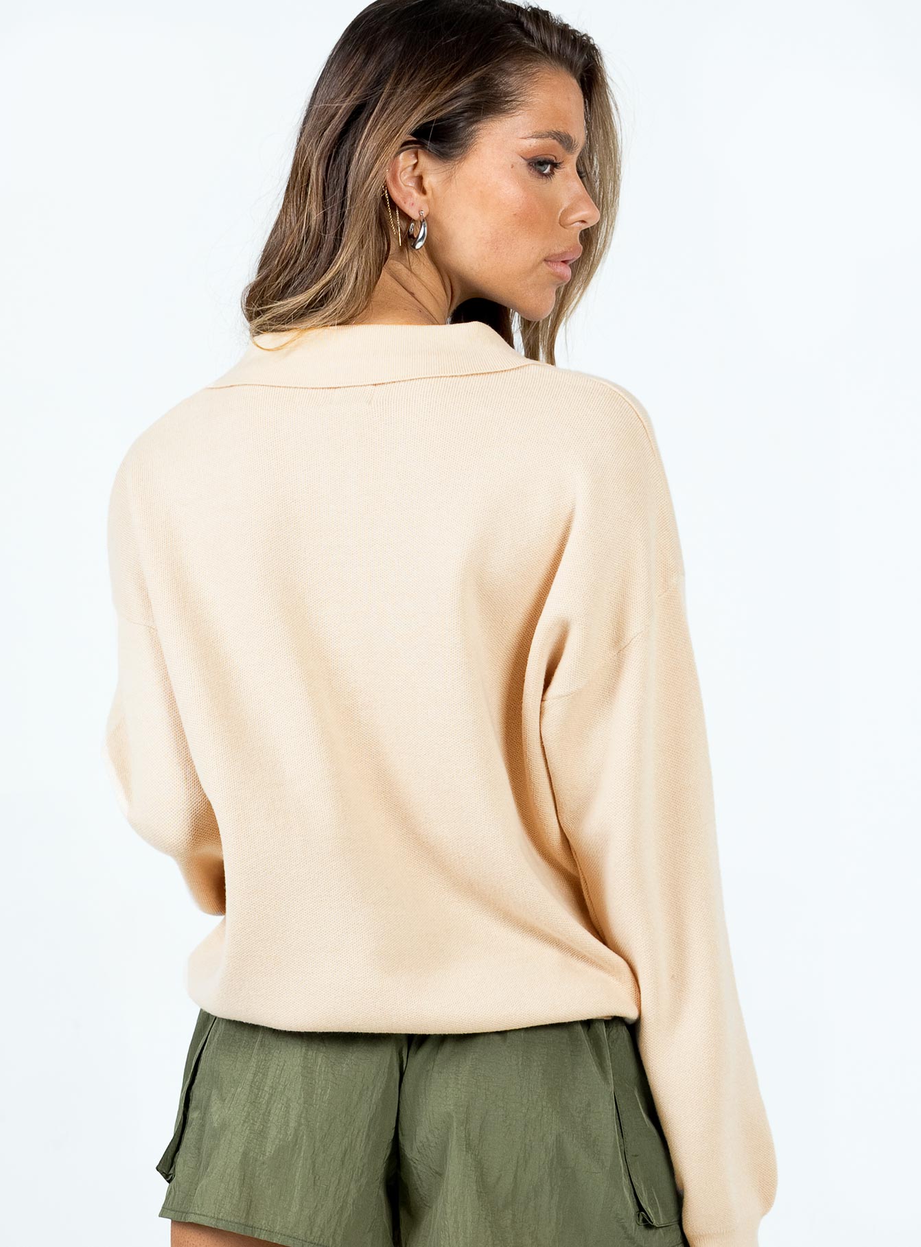 Aleah Women's Beige Sweater - Soft Knit Pullover for Fall & Winter - Cozy Casual Wear for Office, Travel & Everyday Outfits
