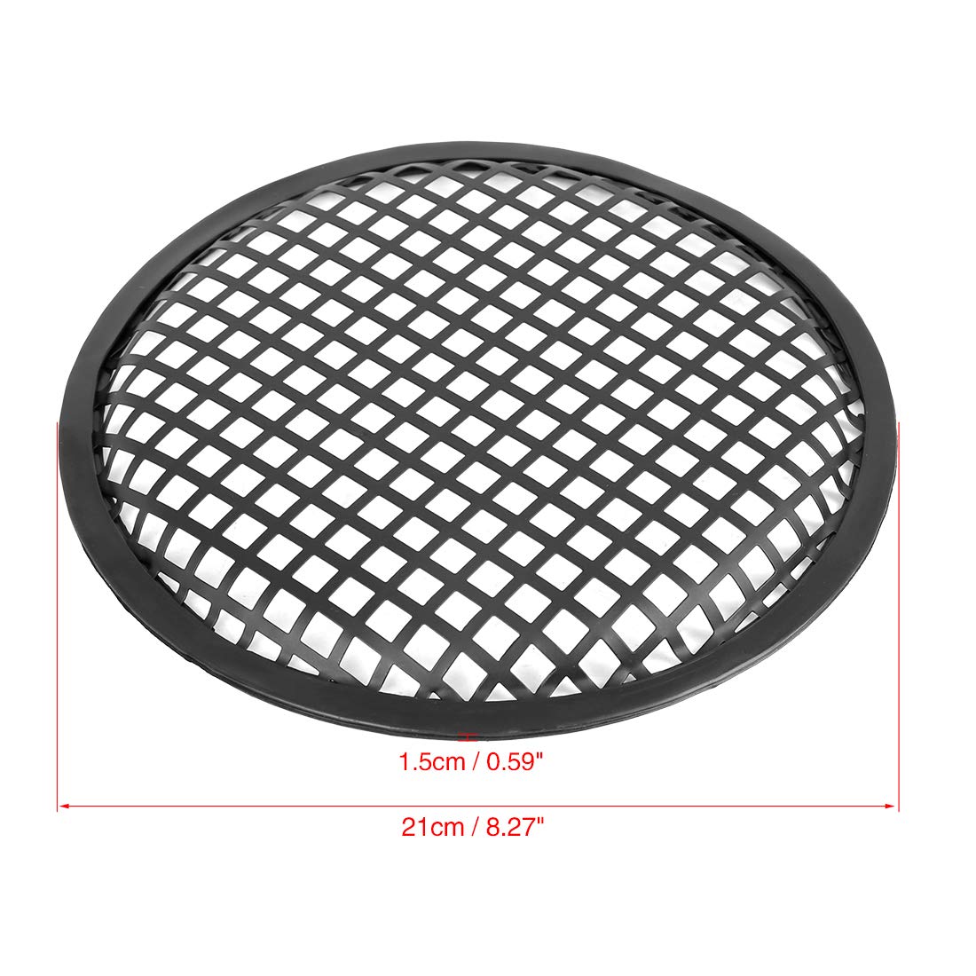 X AUTOHAUX 2-Pack 8 Inch Black Car Audio Speaker Covers - Heavy Duty Metal Mesh Subwoofer Grills & Horn Guards for Enhanced Protection | Perfect for Car Audio Systems, Home Theaters & DIY Speaker Projects