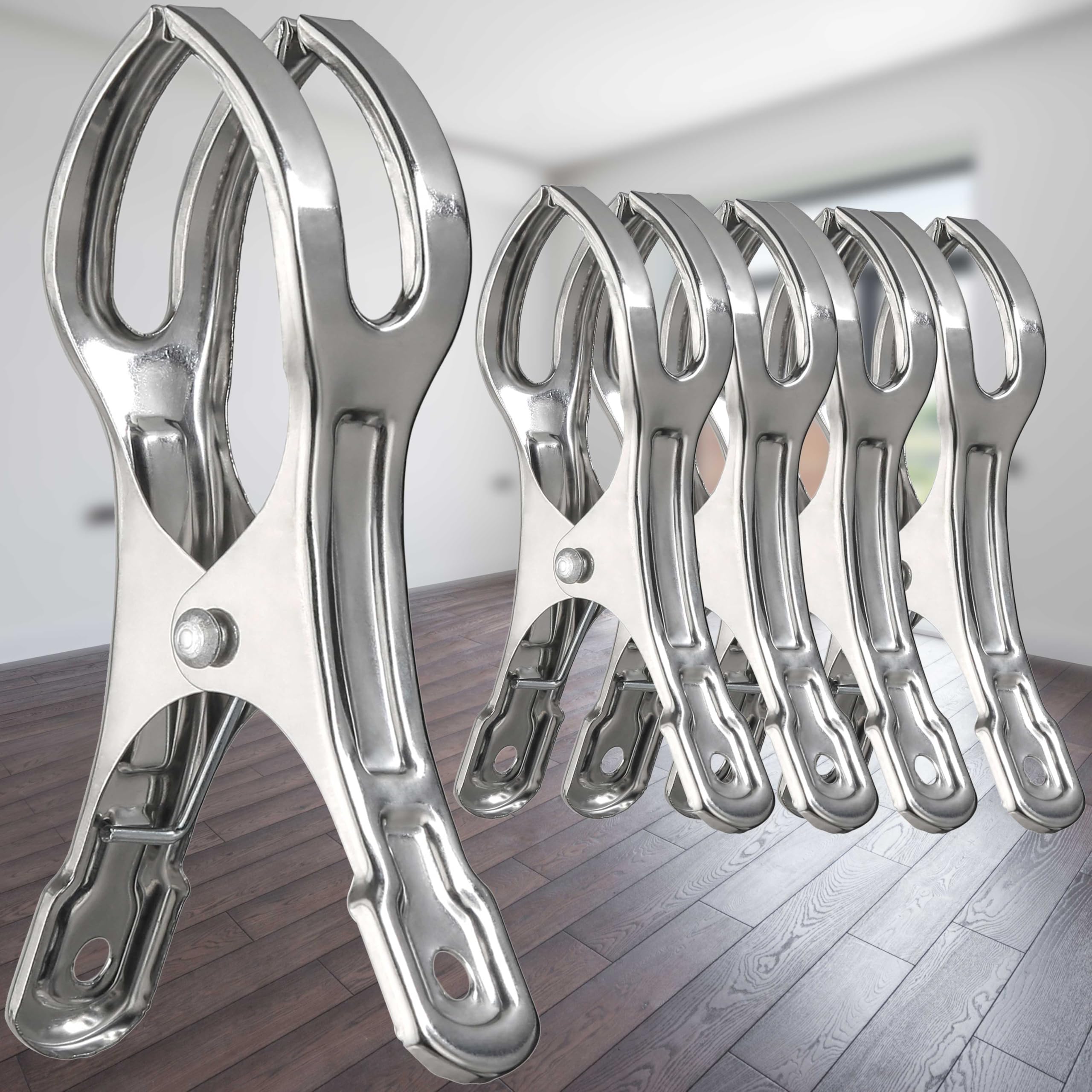 WEBI 5-Pack 4.3 Inch Beach Towel Clips - Heavy Duty Pool Cover Clamps for Chairs, Blankets & Quilts | Perfect for Beach, Poolside, Cruise & Boat Use
