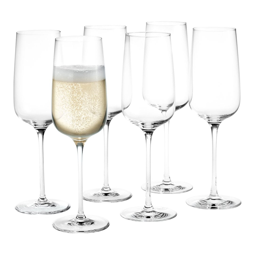Elegant Bouquet Champagne Glass Set of 6 - Perfect for Weddings, Parties & Romantic Dinners
