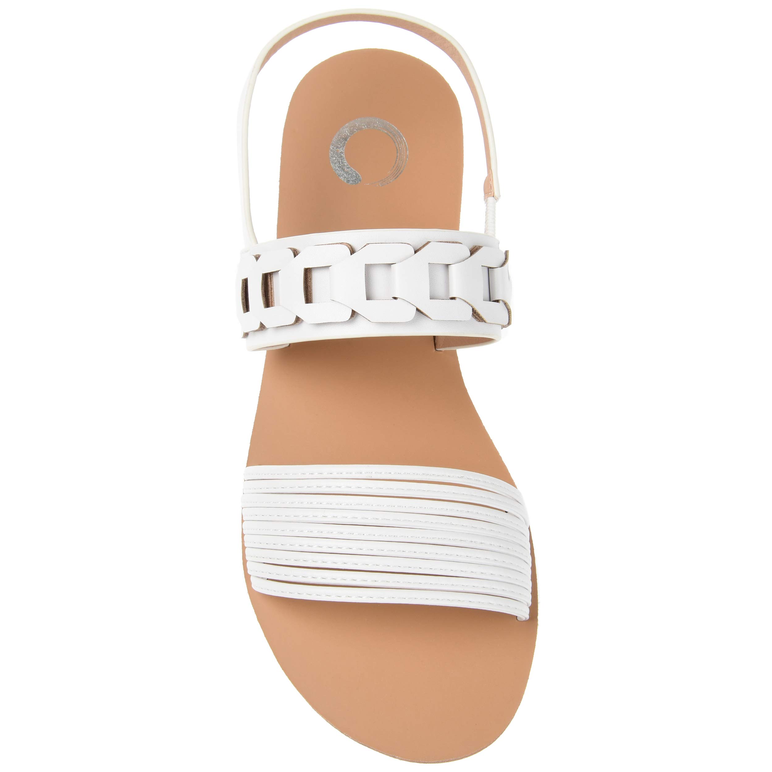 Journee Collection Women's Comfortable Flat Sandals - Casual Summer Beach Shoes for Walking, Travel & Outdoor Activities