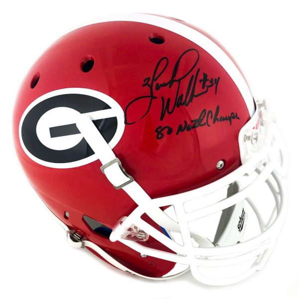 Herschel Walker Autographed Georgia Bulldogs Schutt Authentic Football Helmet with 