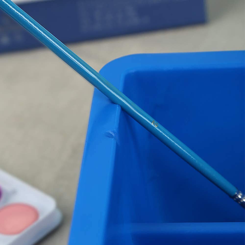 Professional Artist Brush Washer Basin - Multifunctional Paint Brush Cleaning Tub with Holder for Easy Washing & Drying | Perfect for Watercolor, Acrylic & Oil Painting Studios