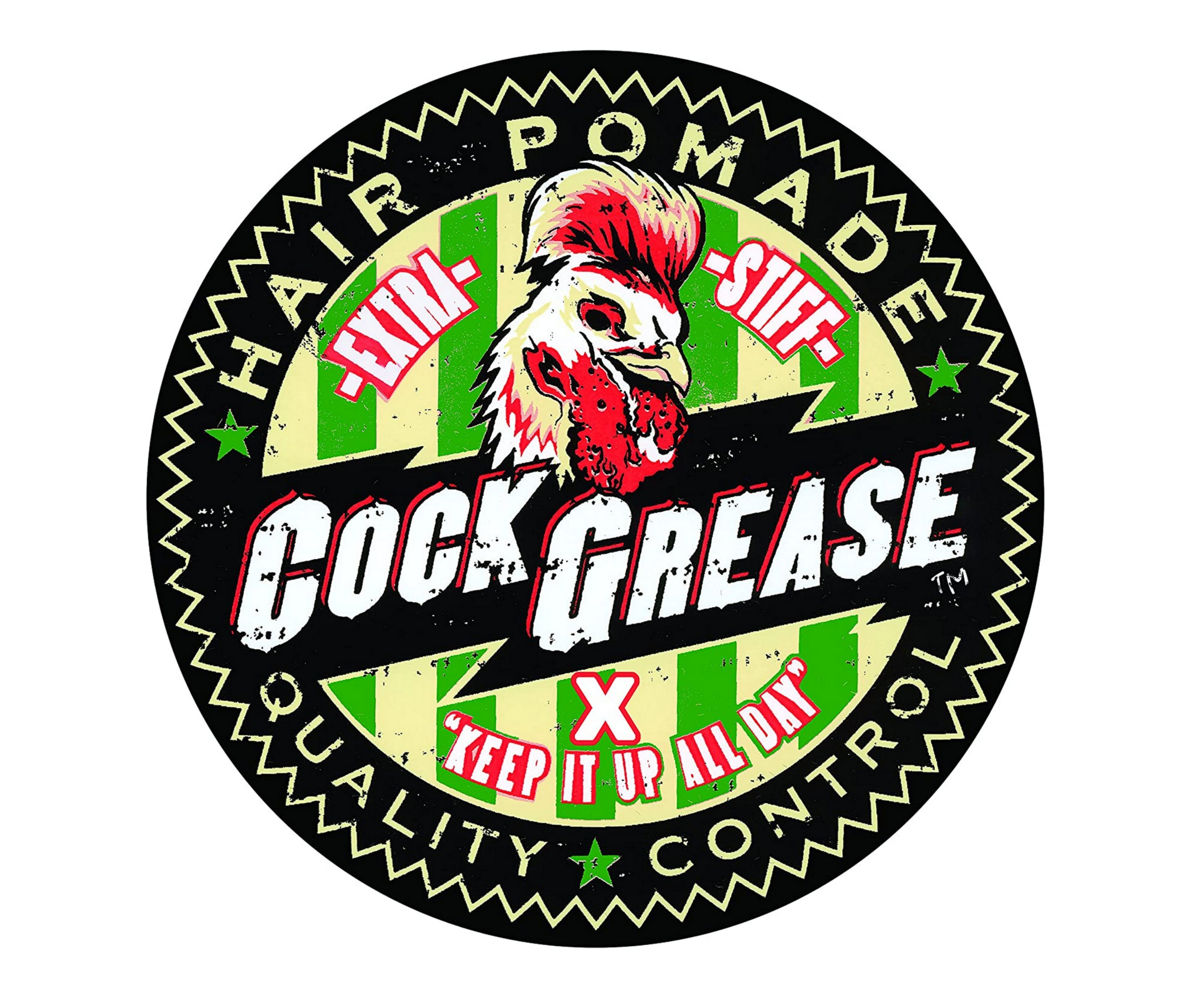 Best Hair Pomade for Men - Cock Grease Strong Hold Styling Wax 3.8 oz - All Day Shine & Control for Slick Back, Pompadour & Classic Hairstyles