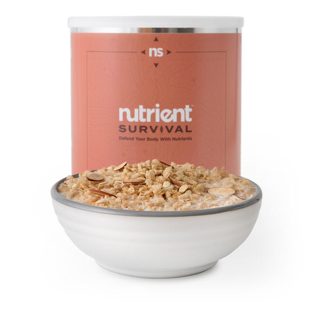 Nutrient Survival Maple Almond Crunch - Long Shelf Life Emergency Food in #10 Can - Perfect for Camping, Hiking & Disaster Preparedness