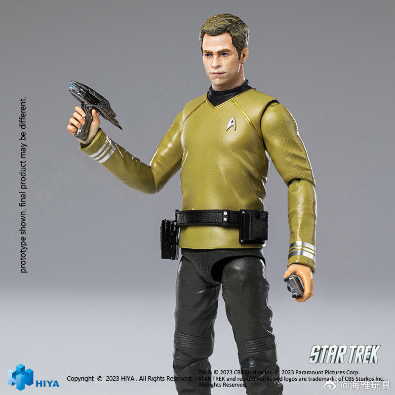 1/18 Scale HIYA 4-Inch Action Figure - Exquisite Mini Series STAR TREK 2009 Captain Kirk Collectible - Perfect for Display, Gift Giving & Sci-Fi Collections