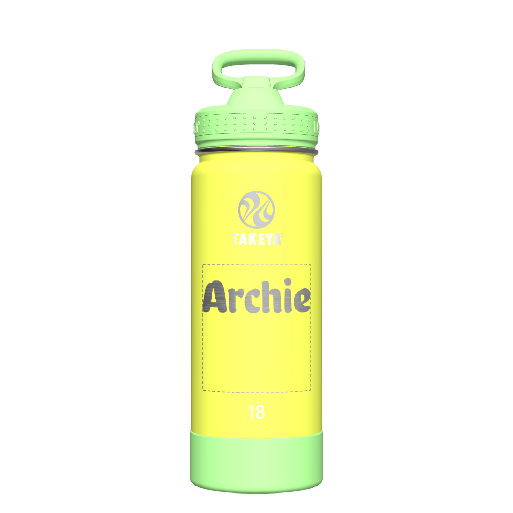 Glow in The Dark Water Bottle for Kids with Straw Lid - Customizable Name - Perfect for School, Sports & Outdoor Activities