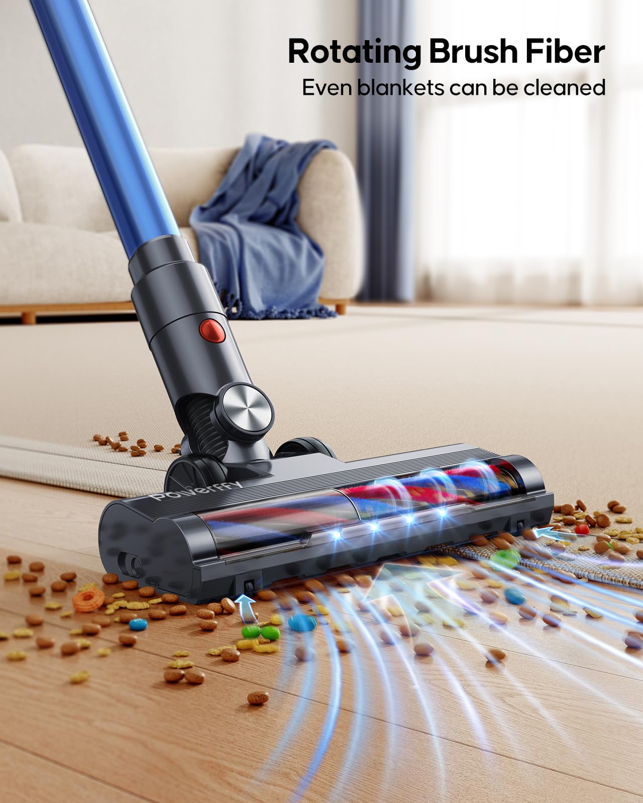 400W Cordless Vacuum Cleaner - 30Kpa Powerful Suction for Hard Floors & Carpets | Pet Hair Cleaning | Home & Car Use (N10)