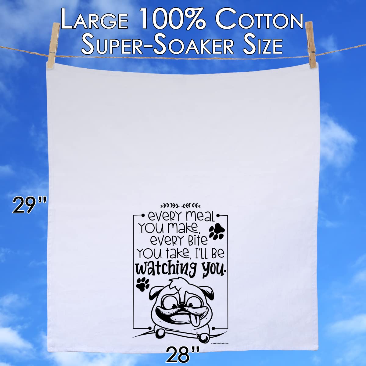Funny Dog Kitchen Tea Towels with Sayings - Decorative Dish Towel for Housewarming Gifts, Cute Multi-Use Kitchen Decor for Women - Perfect for Cooking, Baking & Adding Humor to Your Kitchen