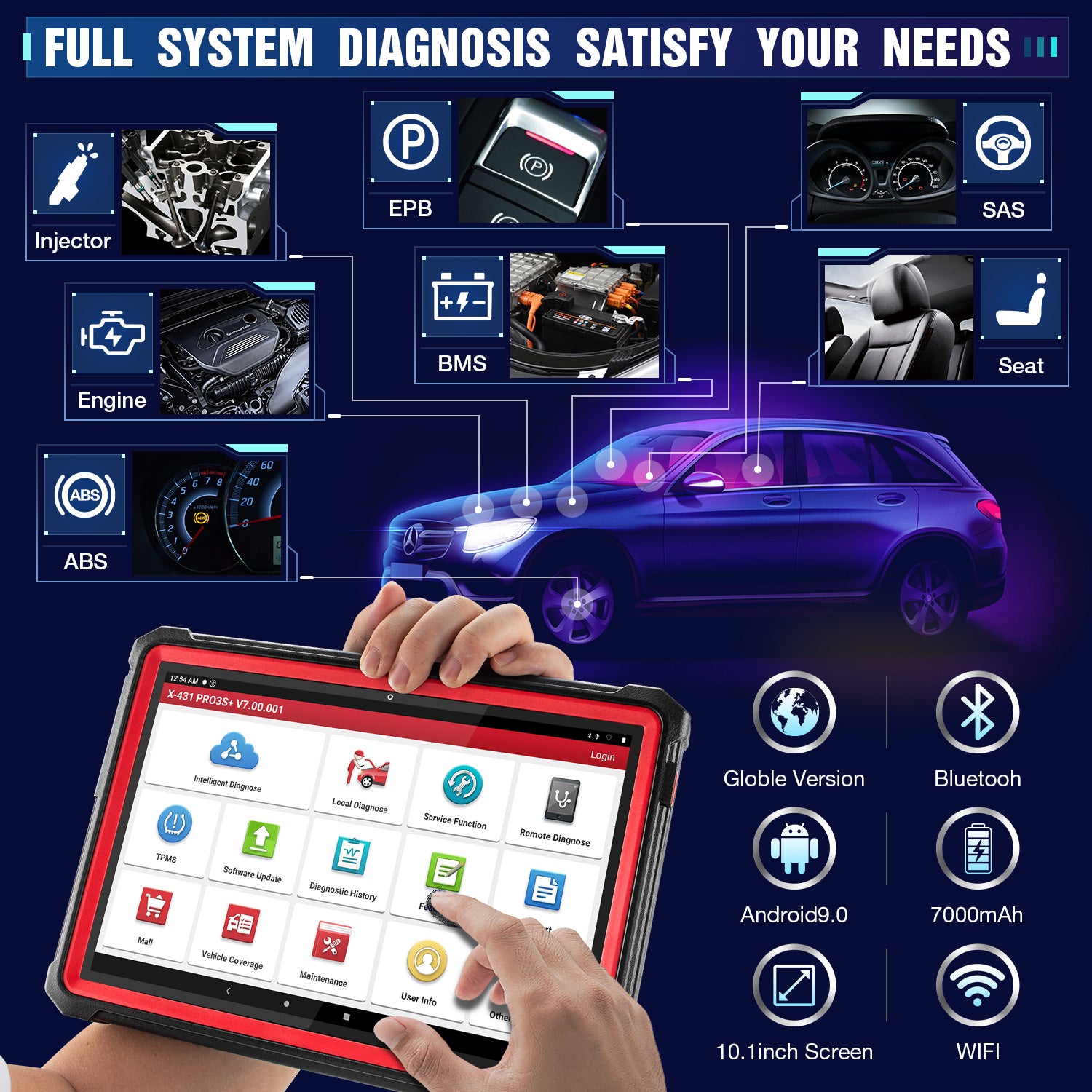 2025 LAUNCH X431 PRO3S+ V2.0 - Professional Bi-Directional OBD2 Scanner with ECU Coding, Topology & Full System Diagnostics | Perfect for Mechanics, Auto Shops & DIY Car Repair Enthusiasts