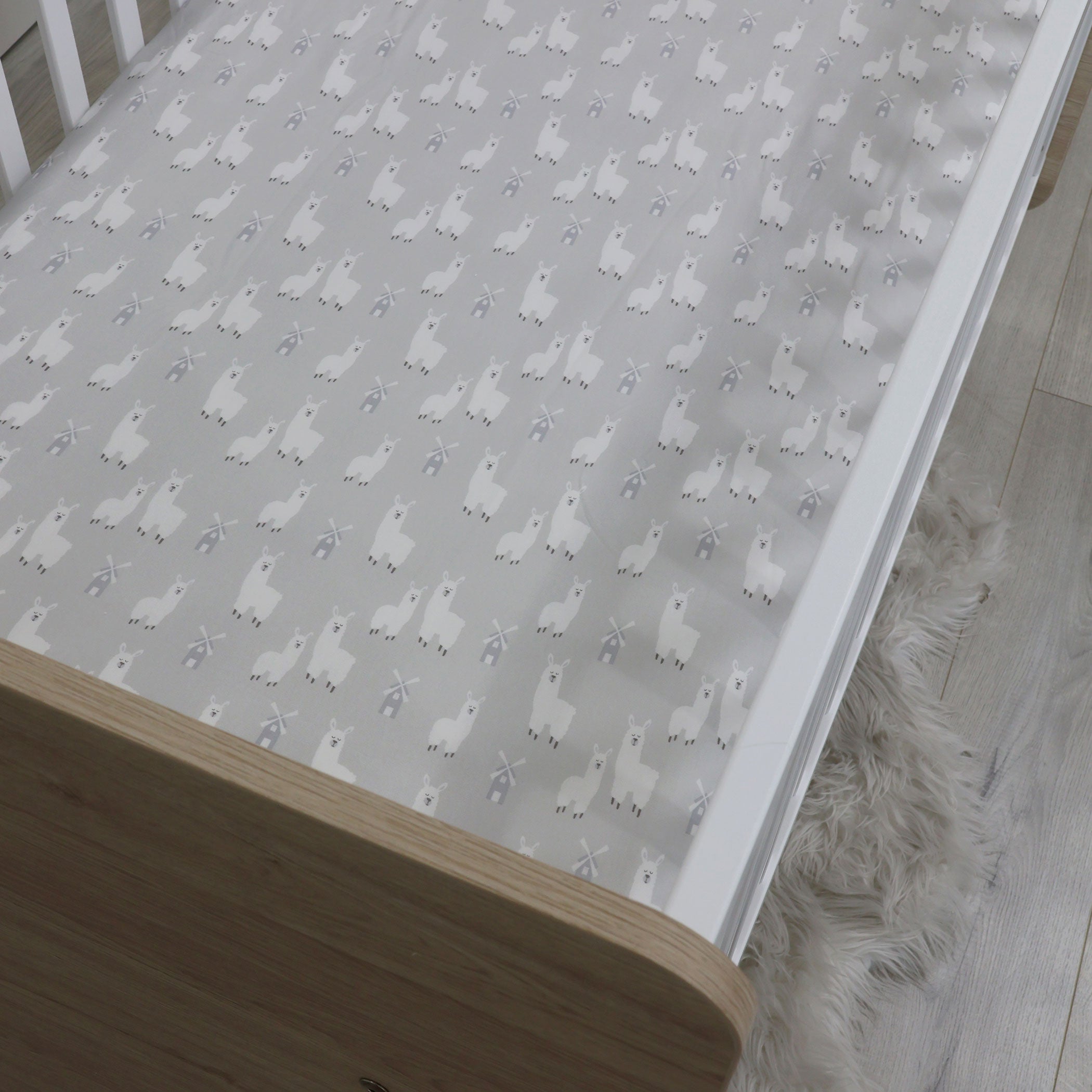 2-Pack Jersey Cotton Fitted Crib Sheets - Soft Blush & Grey Baby Bedding for Nursery, Toddler Beds & Portable Cribs | Breathable & Wrinkle-Resistant