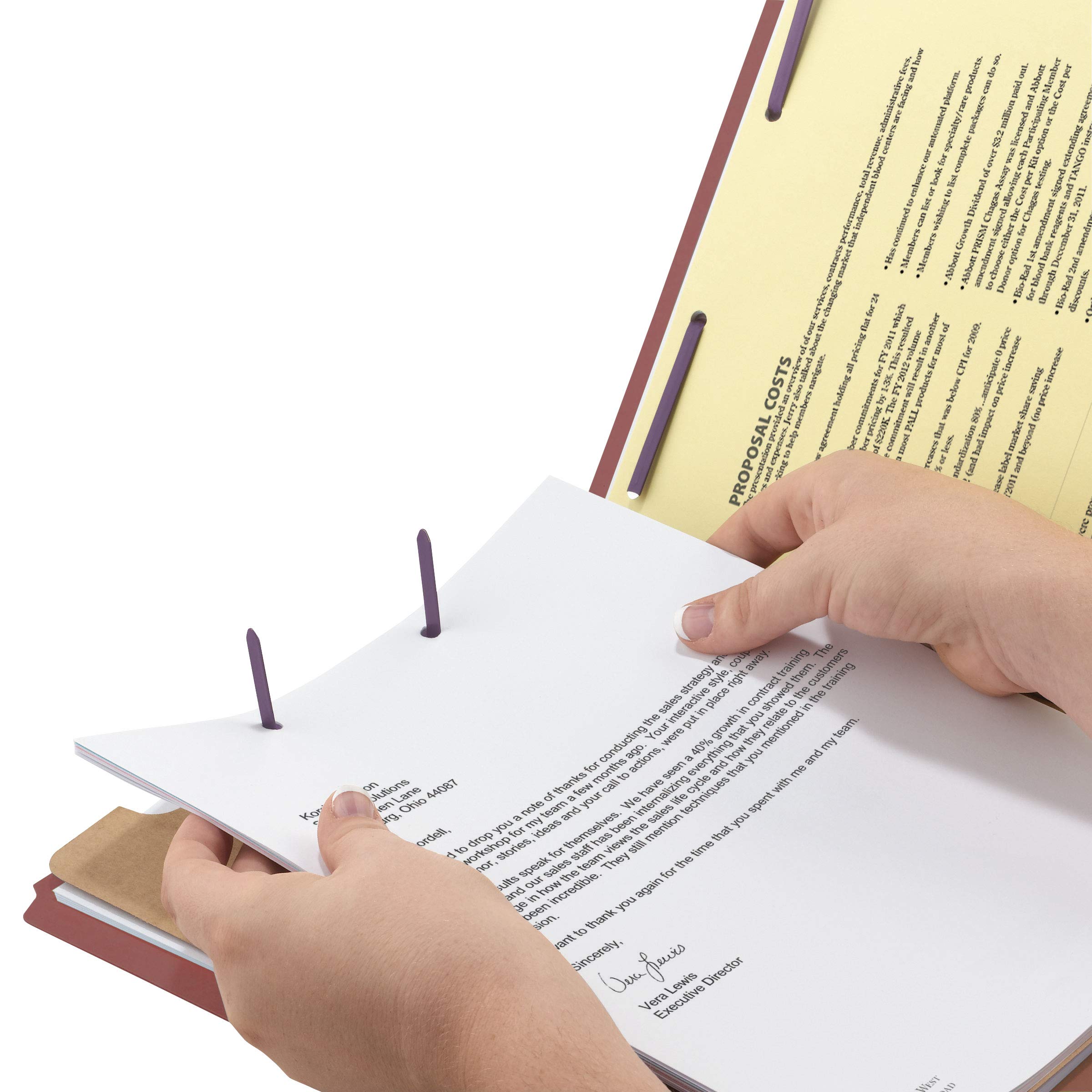 Smead 100% Recycled Pressboard Classification File Folder with SafeSHIELD Fasteners - Legal Size, 2