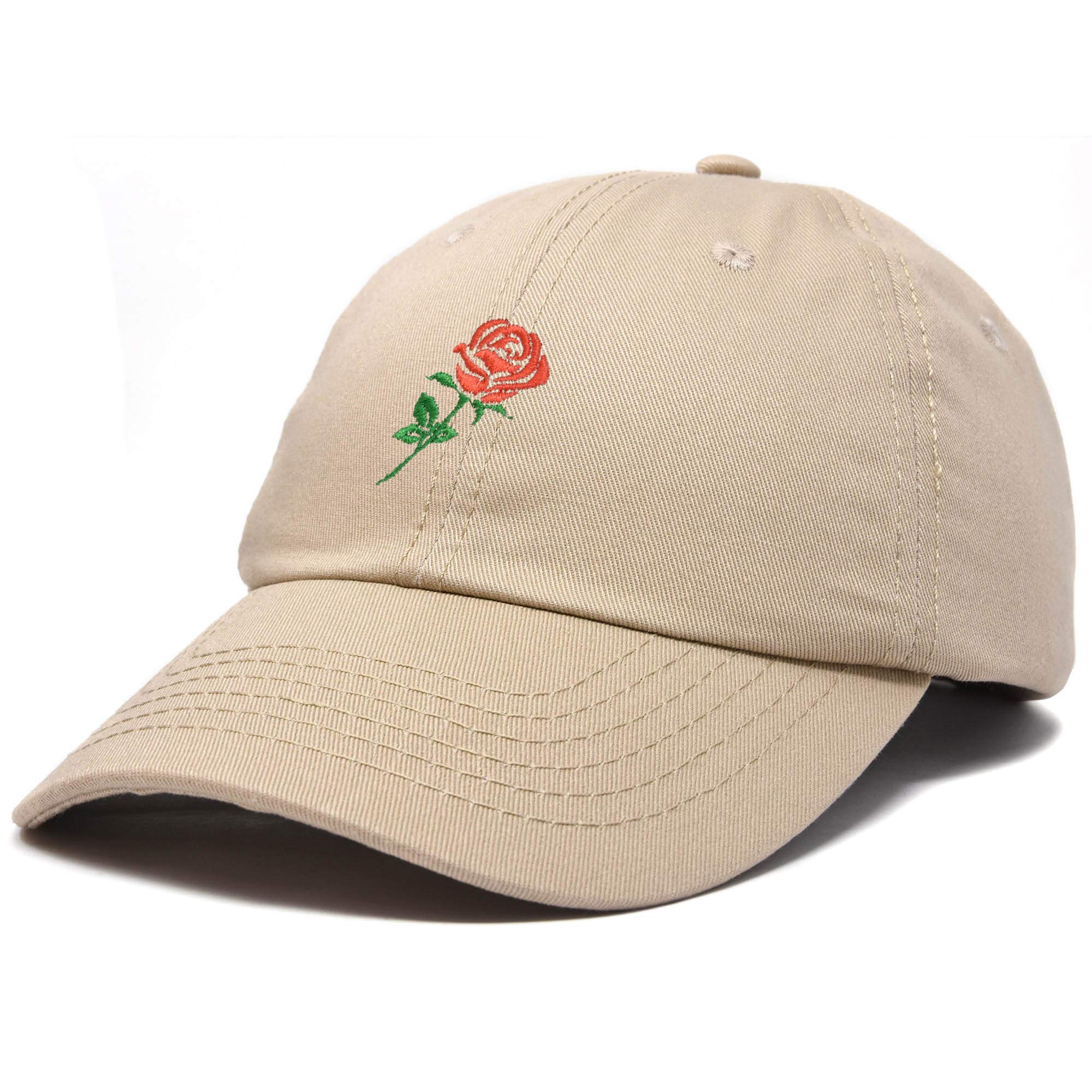 Premium DALIX Red Rose Embroidered Baseball Cap for Women - Stylish & Comfortable Hat for Outdoor Activities, Sports, and Fashion