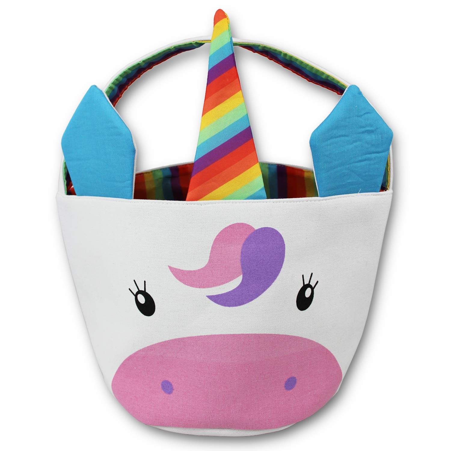 Halloween Easter Basket Bucket Gift Bag for Kids - Unicorn Themed Trick or Treat Candy Tote for Girls & Boys - Perfect for Halloween Parties, Easter Egg Hunts & Birthday Goodie Bags